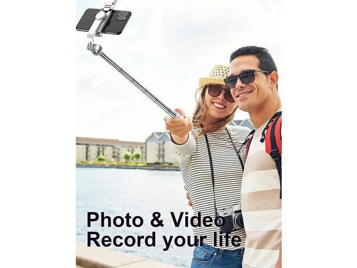 Cell LED Tripods and Q02s) (White, Phone Selfie Tripod Extendable Remote, Compatible with Ring Android Stick Model Light, with with iPhone Remote