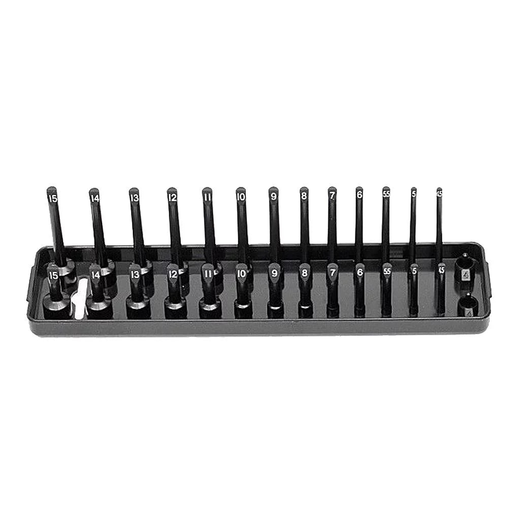Tray 1/2'' s/set Rack 1/4'' Storage Holder Tool Organizer Socket 3/8'' Metric