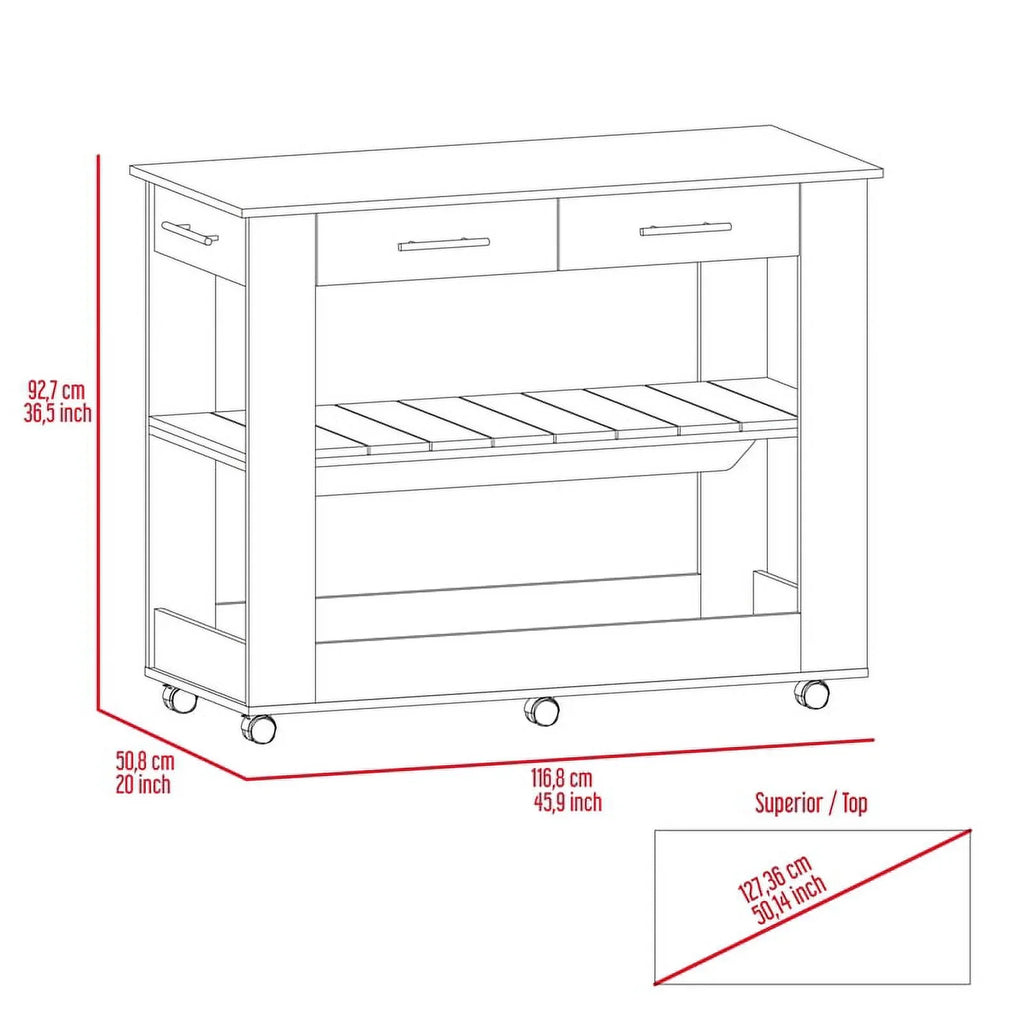 Wood Home and Island Set 2-Piece Sink Kitchen Utility with Square
