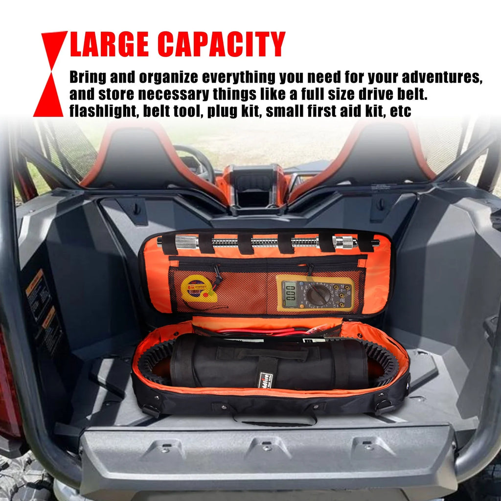 UTV Travel Storage ATV Truck Kit Universal Tool Pouch Organizer Tool Bag Tool for Portable Roll Car with Wrench Storage
