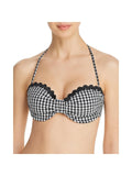 Checkered Top B/W A Swim Shoshanna Separates Bandaeu Womens