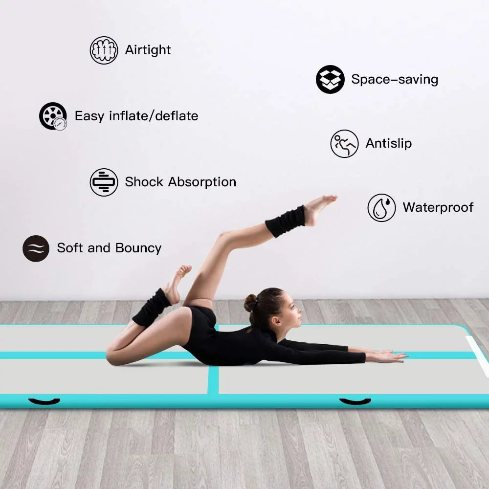 5M*1M*0.2M Air Electric Gymnastics for Practice airtrack Pump Tumbling,Parkour, Gymnastics, Track Home air mat Floor with Inflatable Fbsport Tumbling