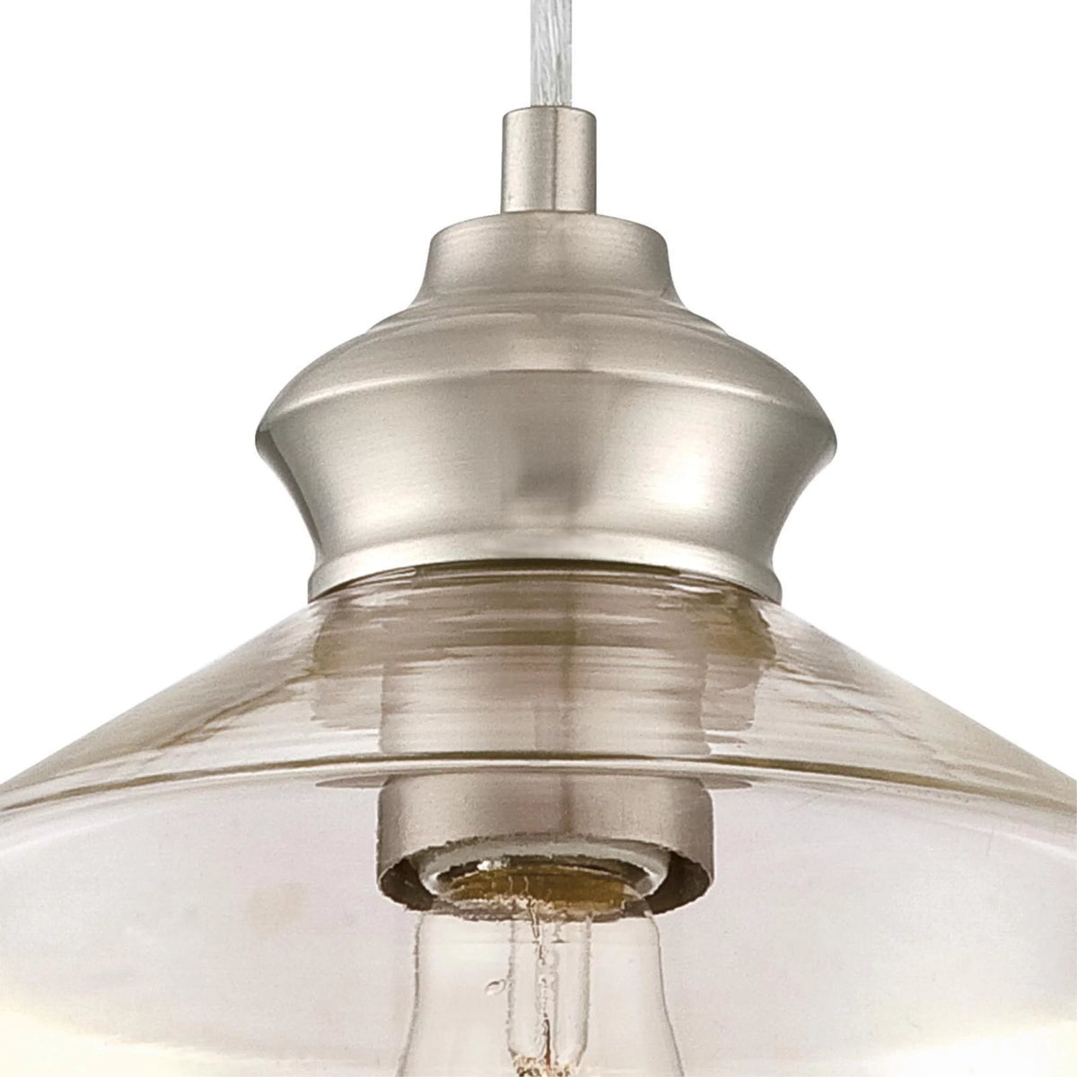 Clear Ramsey Finish Glass Nickel Mini Brushed Westinghouse Pendant