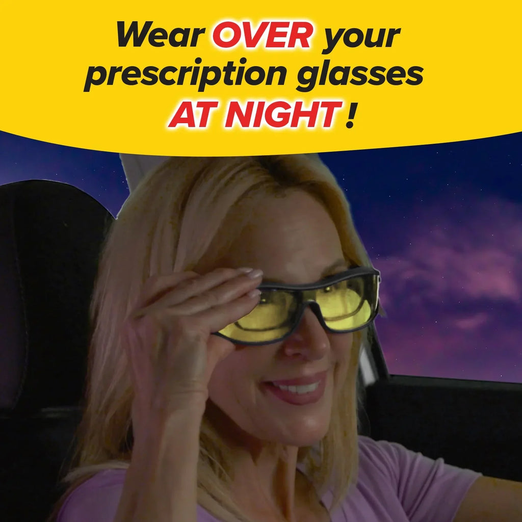 Glasses, Vision BattleVision Driving Wraparounds Green Night AS-SEEN-ON-TV Night