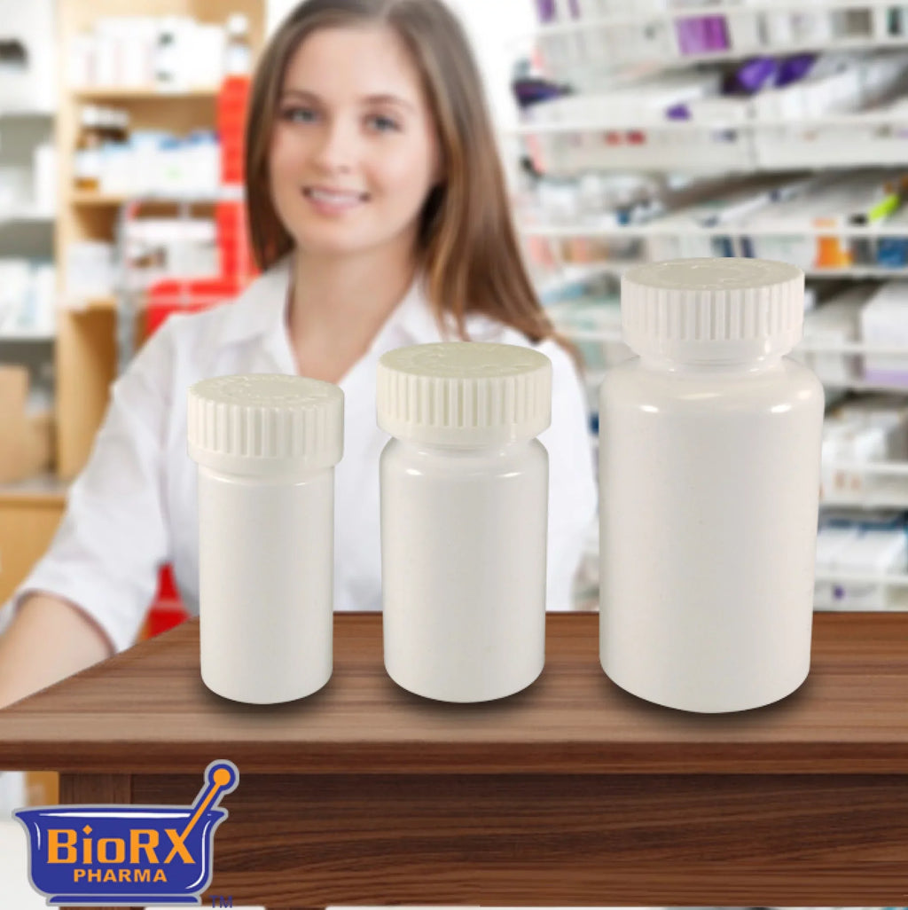 Caps Pill Bottle, BioRx 250 Mega Prescription Pharmacy Pack by Container) Child Container, of Resistant Pharmacy Dram 13 Caps, Bottle, (Pill Pharmacy Pro White Included, Sponix Vials,