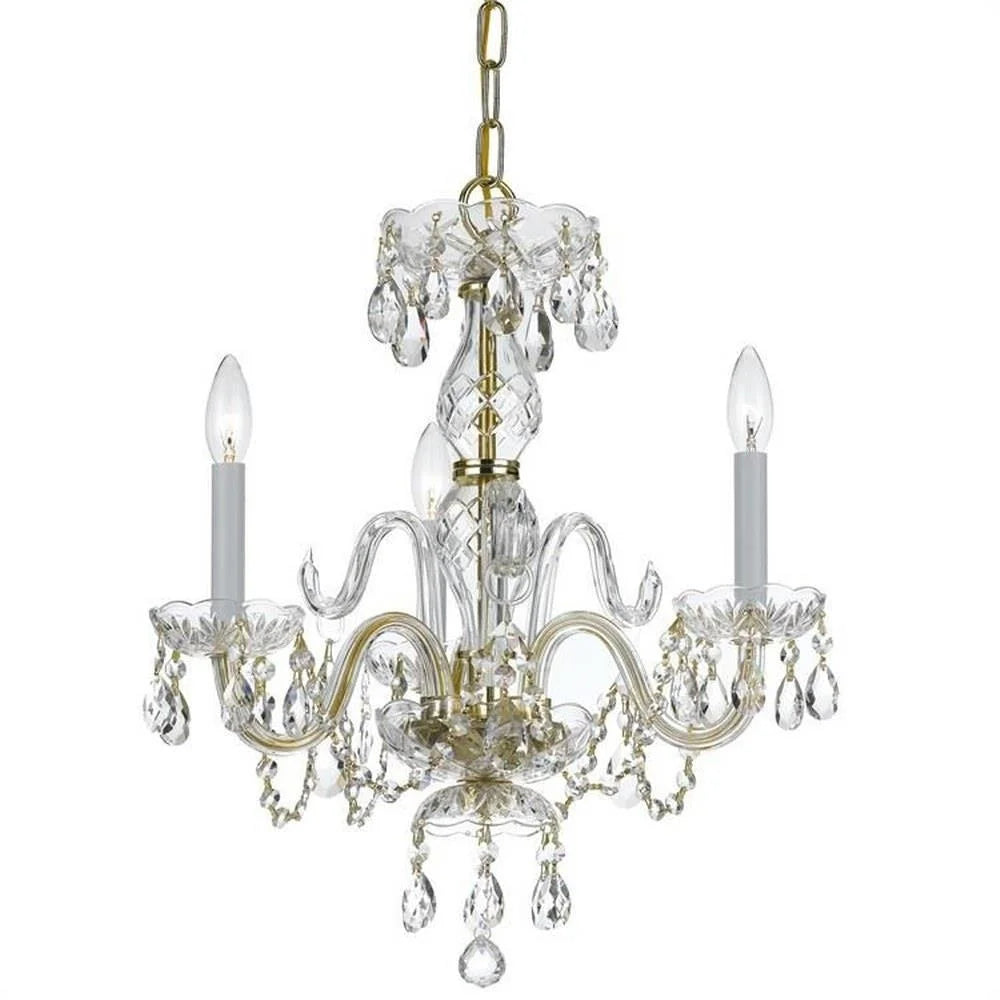 in 18 inches High-Swarovski Light Crystal Wide Crystal Spectra Finish 16 Three Type-Polished Classic Chandelier design Bailey By Brass inches Mini
