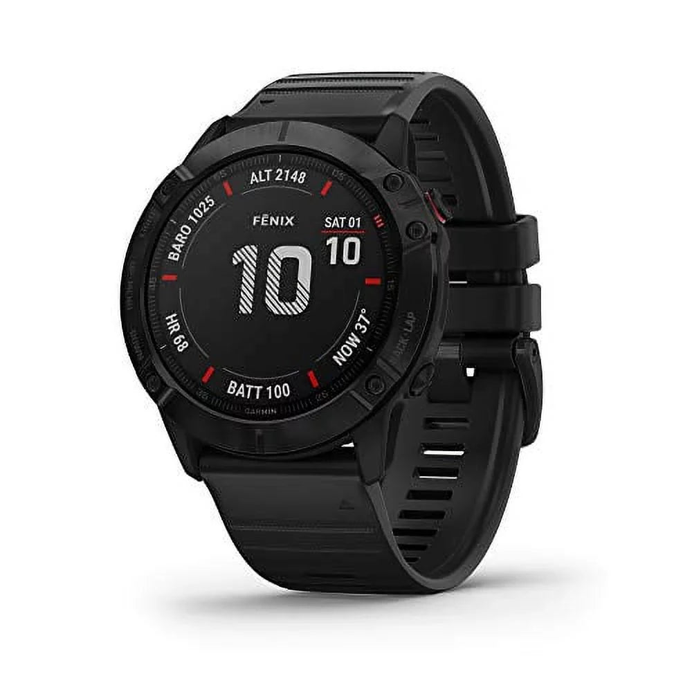 6X and Mapping, Guidance Pro, Grade-Adjusted Ox GPS Music, Pace Garmin Premium Pulse 010-02157-00 Multisport Features Fenix Black Sensors, Watch,