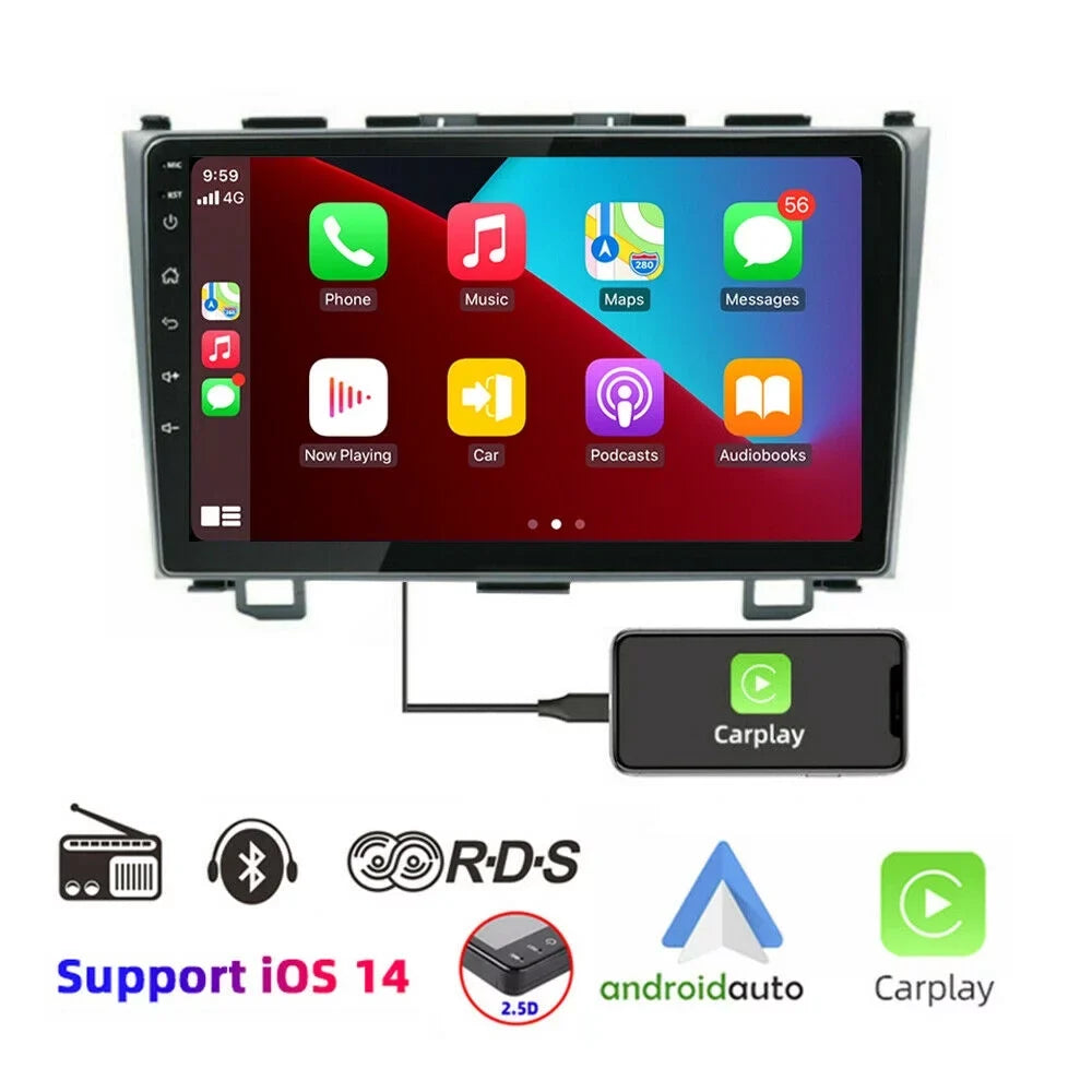 for with GPS Core Backup Quad Bluetooth Stereo Honda Free Android Navigation Camera 10 Double 2+16GB JMANCE with 2007-2011 CR-V Din Car