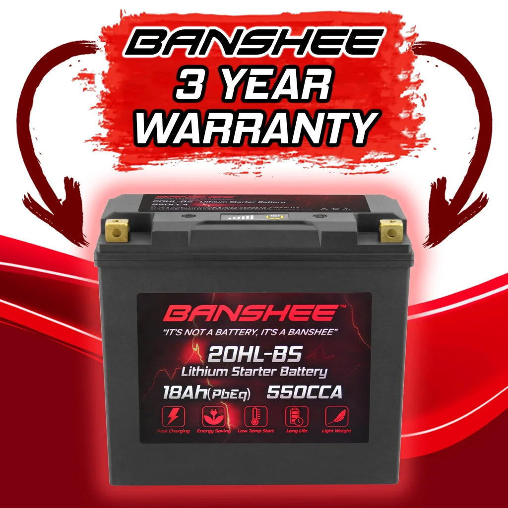 YTX20L-BS Motorsports Yamaha with 2019 2019 to EX1050 LiFePO4 Compatible Banshee Battery EXR