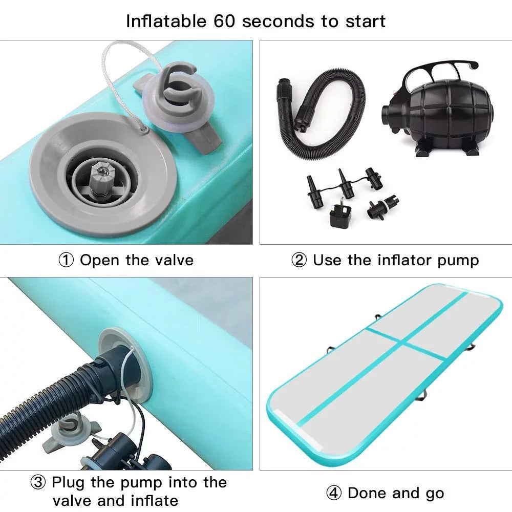5M*1M*0.2M Air Electric Gymnastics for Practice airtrack Pump Tumbling,Parkour, Gymnastics, Track Home air mat Floor with Inflatable Fbsport Tumbling