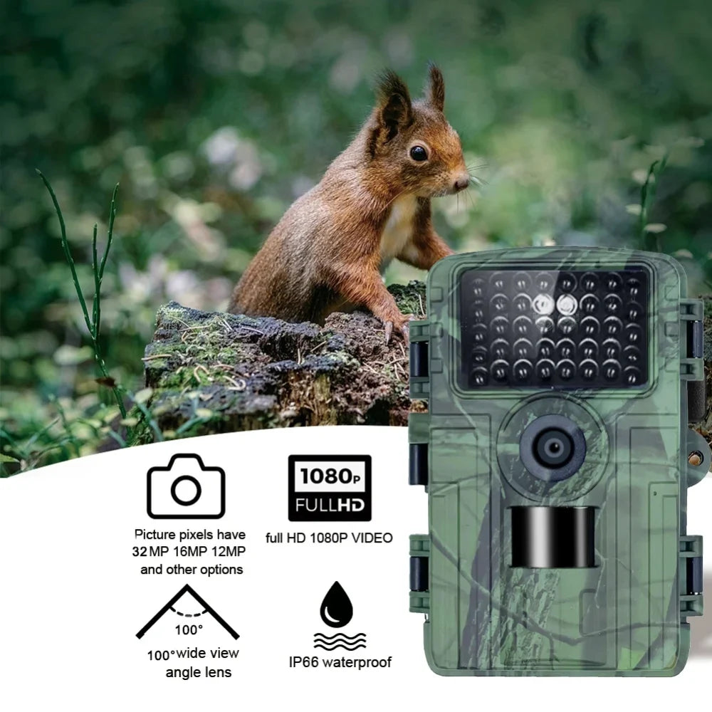4K Camera Hunting 32MP HD exterior Trail Motion Bluetooth Wifi Vision Activated Wildlife Night Camera Camera Hunting WIFI IR Hunting Waterproof