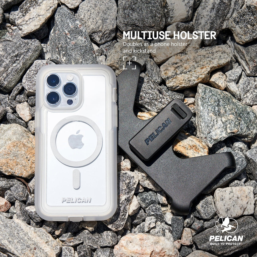 Clip Belt iPhone Max Pro with [MagSafe - Pelican Case Voyager Clear Compatible] Holster Series 15