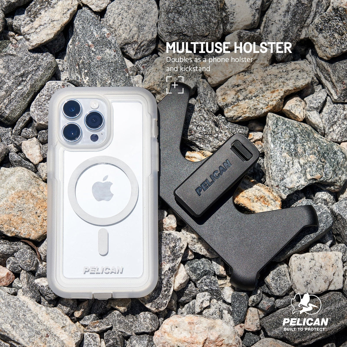 Clip Belt iPhone Max Pro with [MagSafe - Pelican Case Voyager Clear Compatible] Holster Series 15
