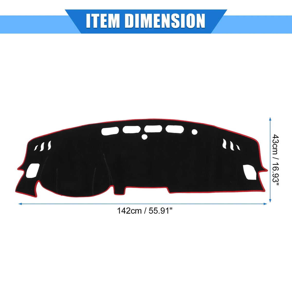 Dashboard Protective Polyester 2019-2020 Compatible Nissan Car for Unique Cover Center Red Bargains Altima Console