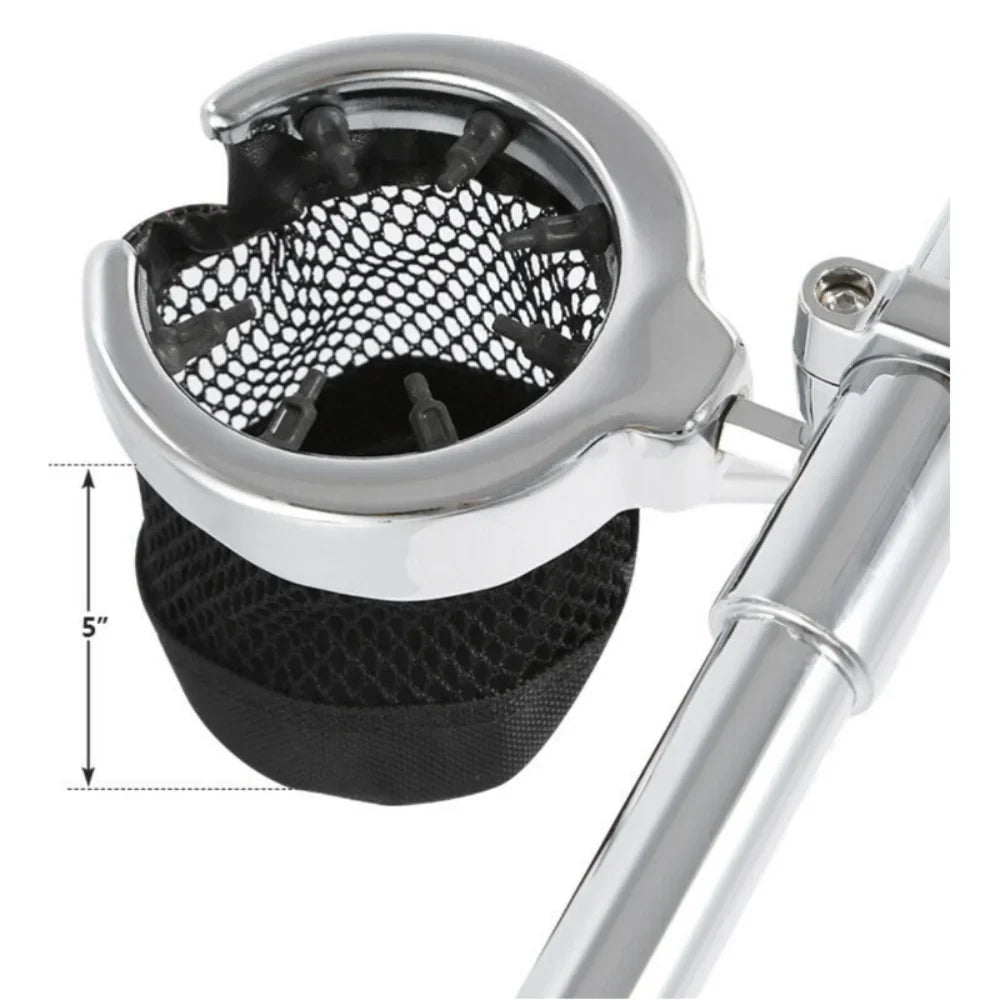 Handlebar Teledu Motorcycle Metal Basket Drink Harley For Cup Mesh Holder Universal W/