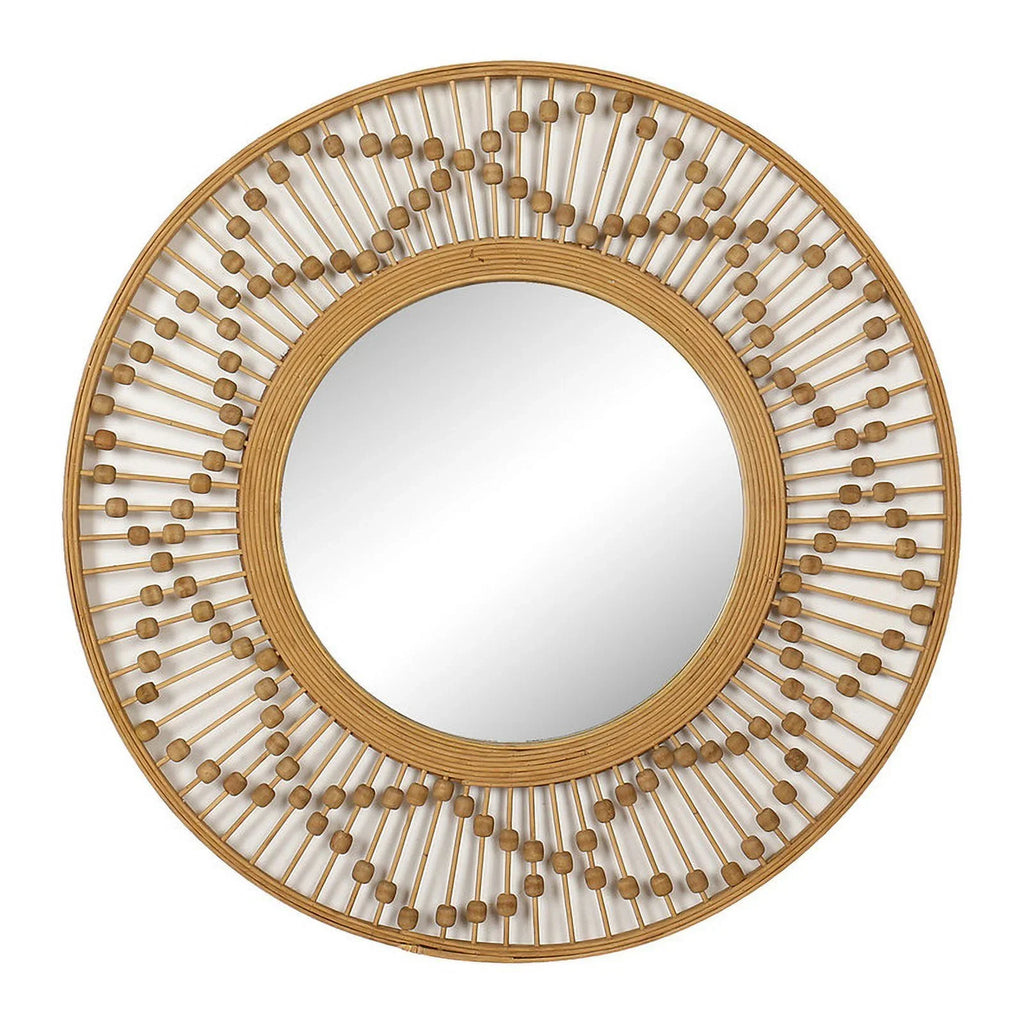 Mirror Round Wall Sahara Frame Sunbeam Bamboo Wide