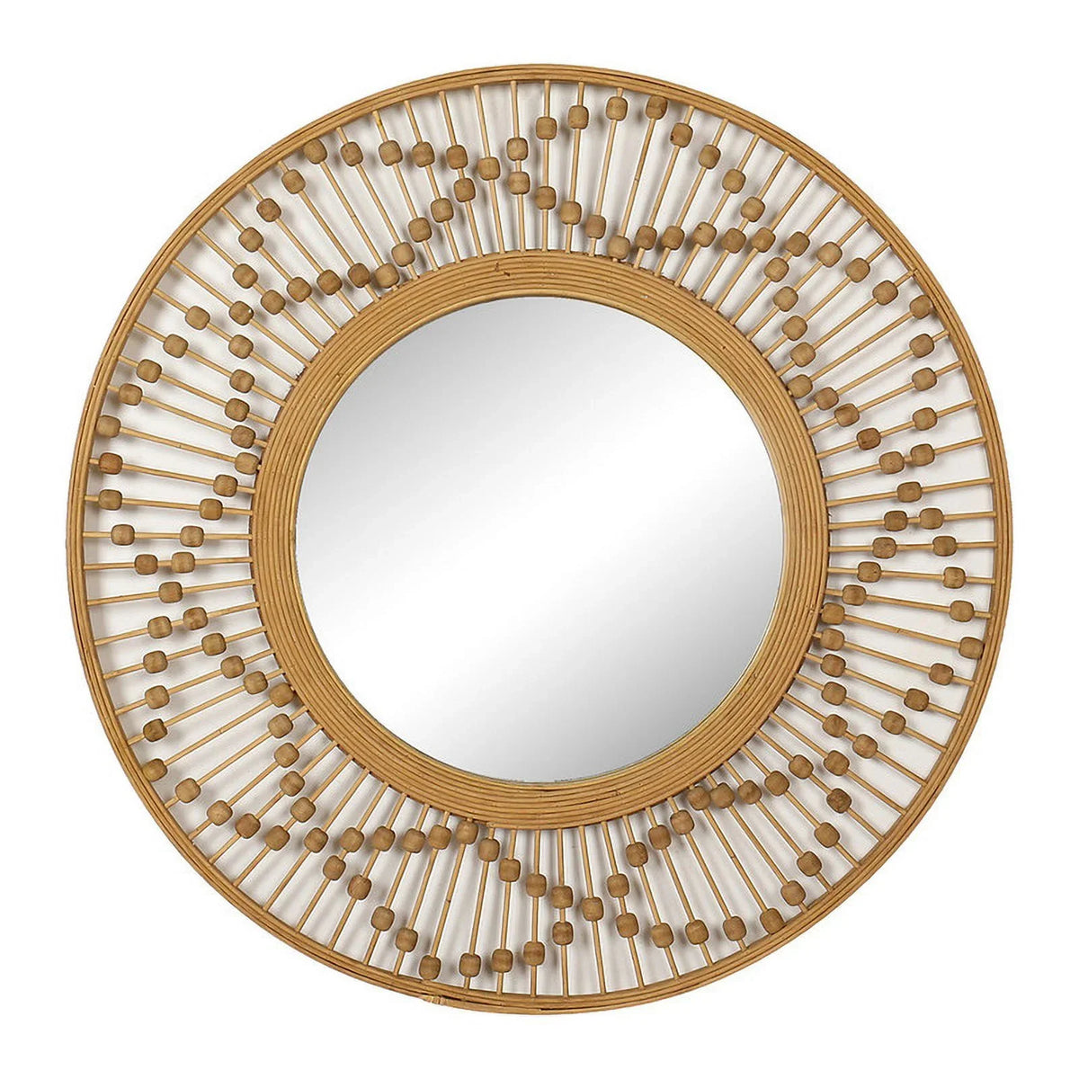 Mirror Round Wall Sahara Frame Sunbeam Bamboo Wide