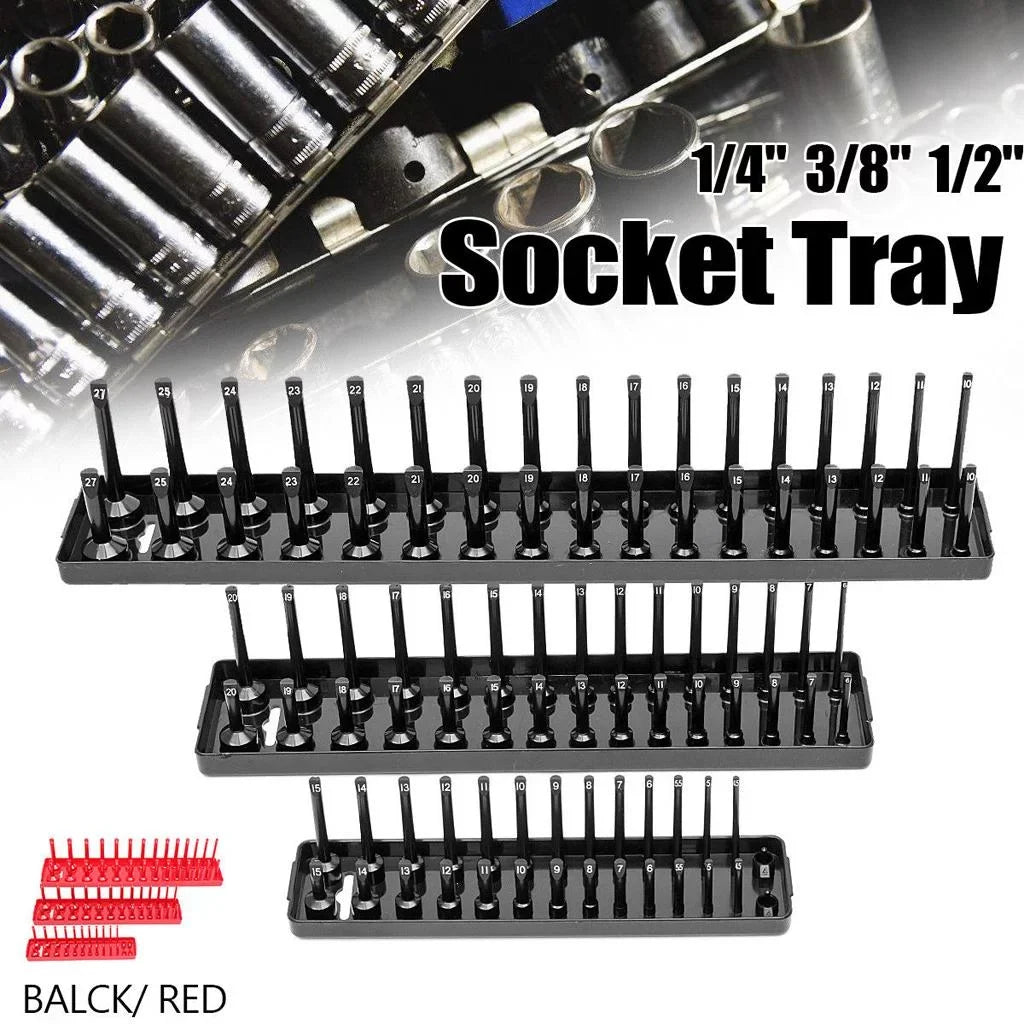 Tray 1/2'' s/set Rack 1/4'' Storage Holder Tool Organizer Socket 3/8'' Metric