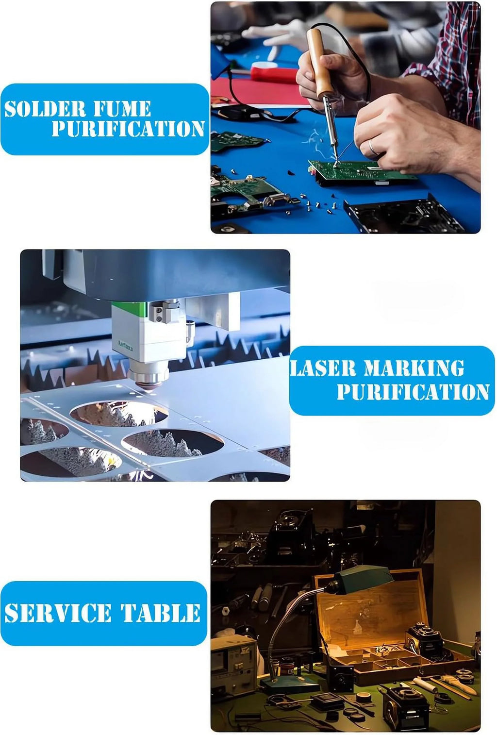Extractor Purifier Welding Switch Smoke Foot with Dry Fume Portable 12V Welding Purifier Smoke