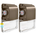 Dimmable with 1950/2600/3250LM, Dawn, Pack Photocell, 3CCT, LED Dusk Wall Light 2-Pack IP65, Luxrite 15/20/25W to