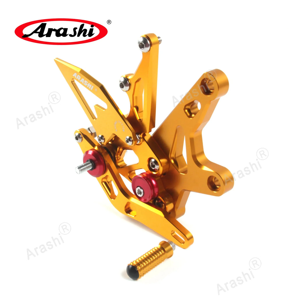 2021 2.2) Ninja Gold Accessories Edition EX400 Footrests Sets 2019 / Arashi Rearsets Motorcycle ABS/ Kawasaki Rear (Version 2023 for - KRT / 2020 Adjustable 2022 FootPegs 400 2018 Z400/