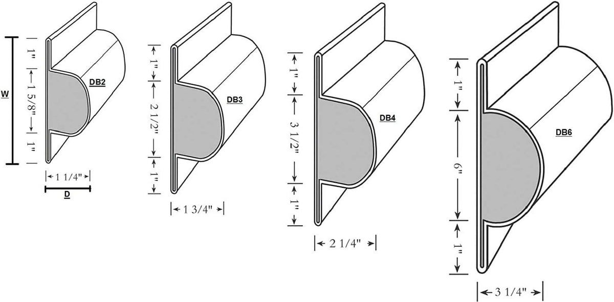 Small Single x Lock Post Taylor 3-5/8" Perimeter Bumper, and 1-1/4"