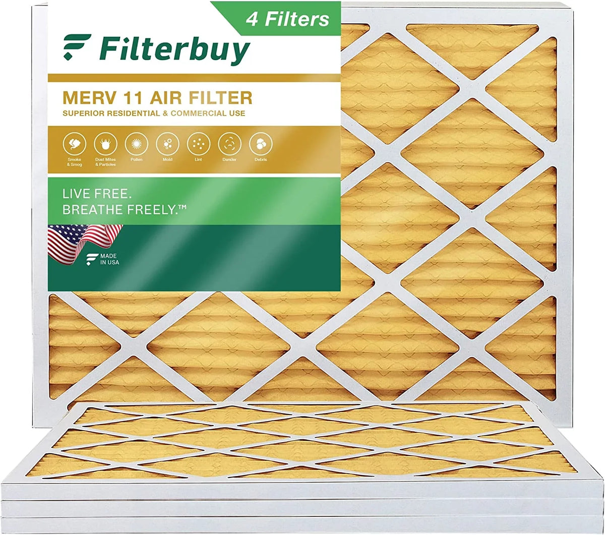 Furnace Filterbuy 16x21x1 Pleated Filters Air HVAC MERV (4-Pack) 11 AC