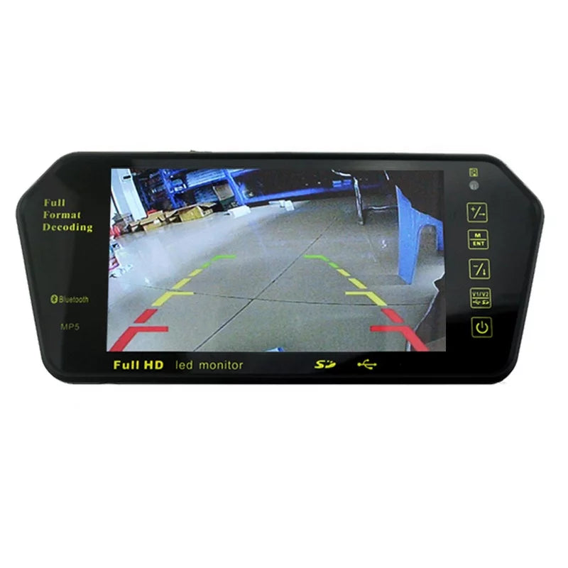Photo Full with Mp5 FM Display Slot Car RearView Monitor TF inch Car 7" Built-in USB Bluetooth LCD HD Mirror TFT