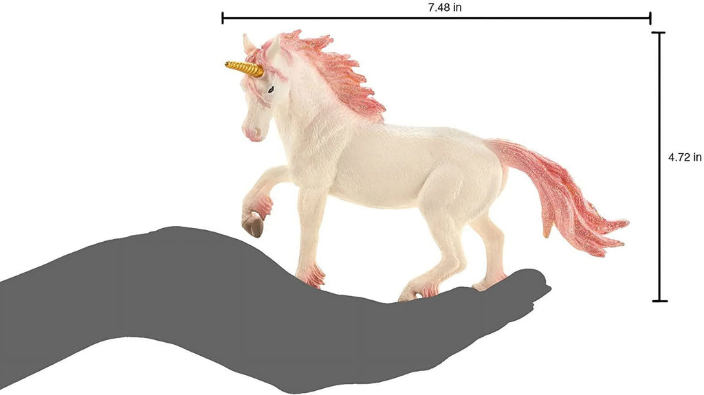 Painted MOJO Replica Figurine Fantasy Realistic Toy Unicorn Hand (Pink)