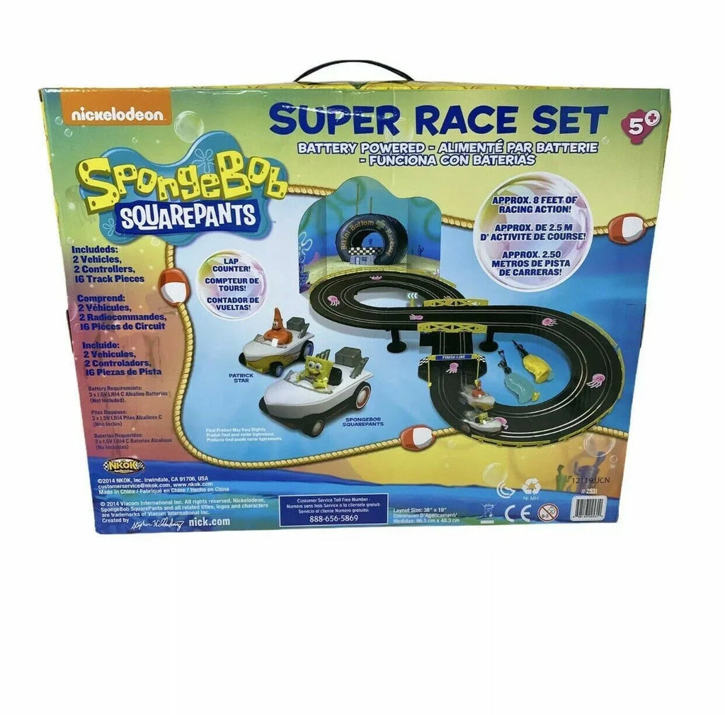 SQUAREPANTS TRACK SPONGEBOB SUPER SET RACE AND RACERS BOAT RACE