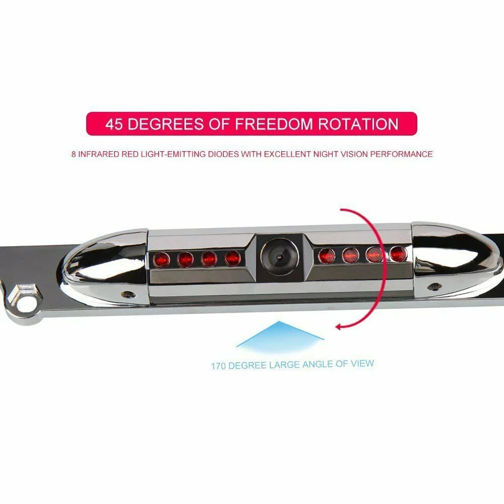 Angle Chrome HD Viewing Camera License Wide Universal Slim with Plate