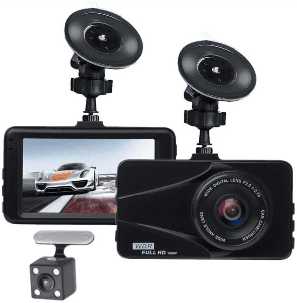 T670 Dual DVR Excellent Motion 3" Loop Wide Screen Video Cam G-Sensor, Dash HD Detection 170° Full Recording Infiniti Travel Angle, Recorder For Plus Images LCD WDR,