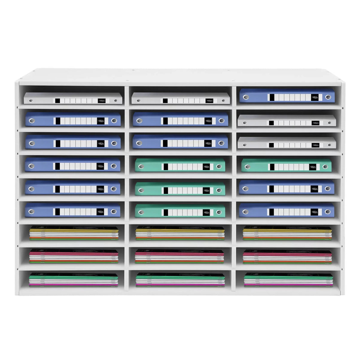 Literature Slots Classroom File White Holder Storage Rack Keepers Mailbox PVC 27