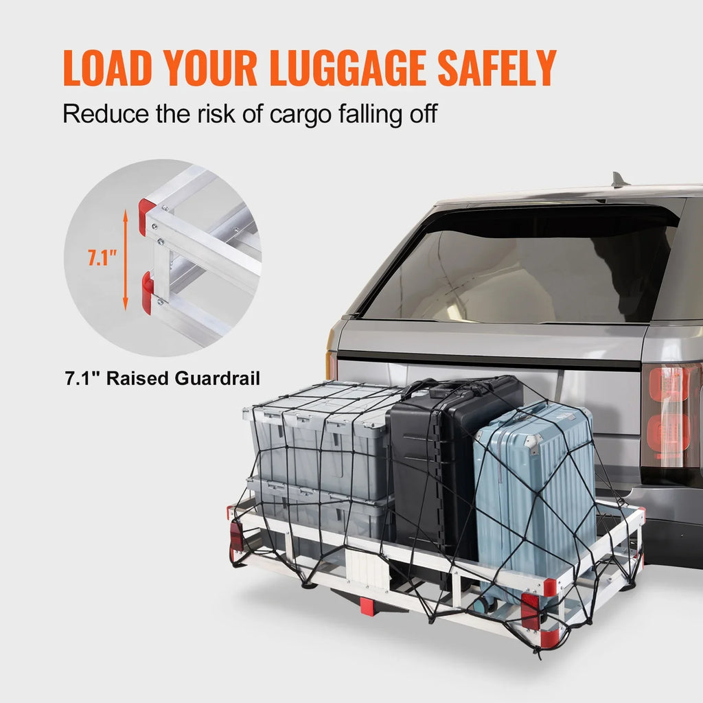 2" SKYSHALO Cargo 6 Hitch Carrier 20 500lb Receiver Mount 47 in x Aluminum x For