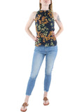 Womens Blouse Brook Floral Print Ruffled Ramy