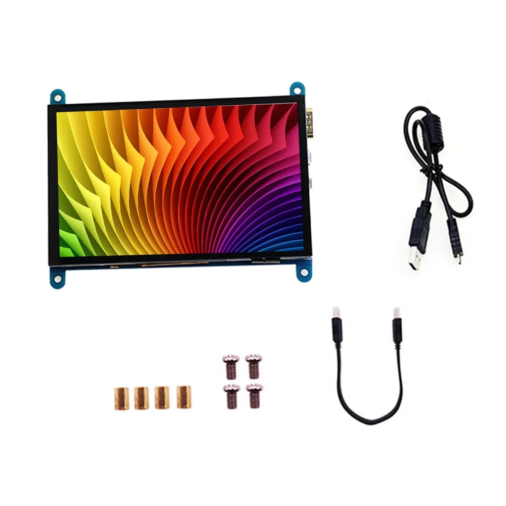 Touchscreen Portable Interface Display USB Resolution Capacitive Andoer Compatible 5 800*480 Tool Inch Raspberry Small with Pi with