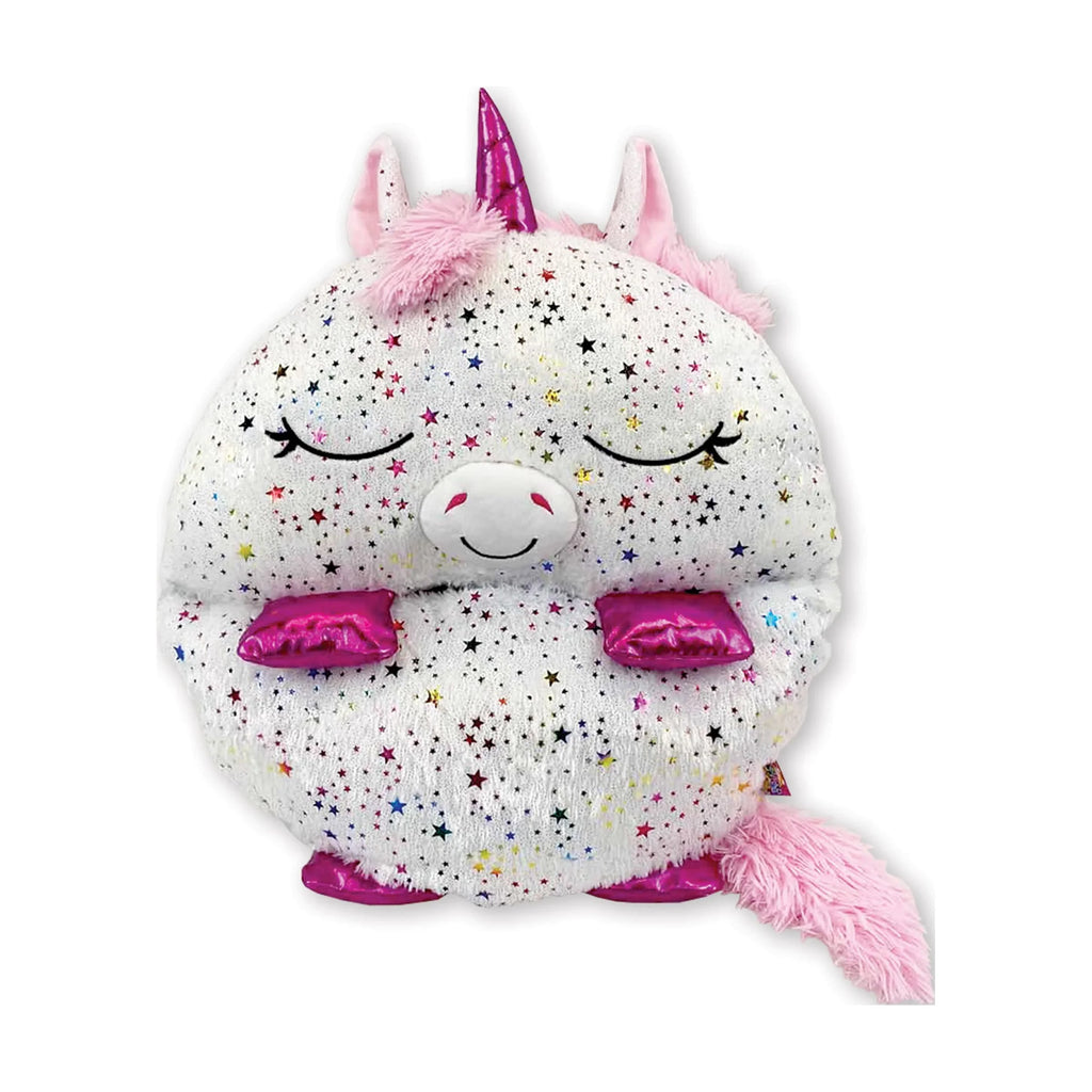 Nappers Plush Unicorn Toy Happy Sleeping Pillow and One, in Sack