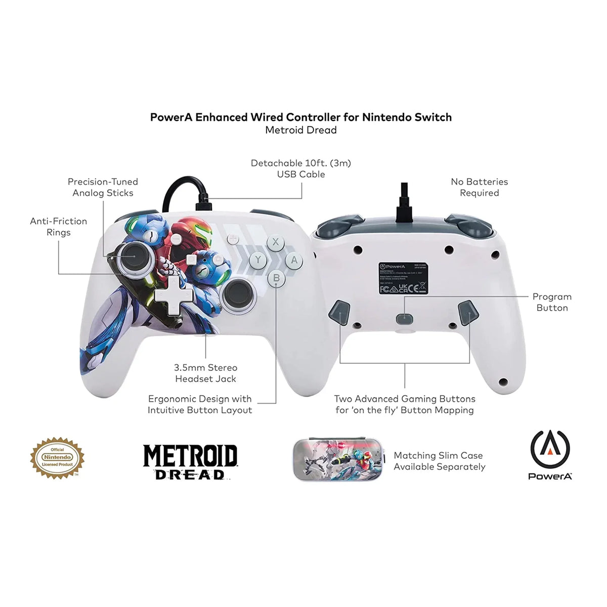 Metroid Switch Accessory] Nintendo - PowerA for Enhanced [Nintendo Controller Switch Wired Dread