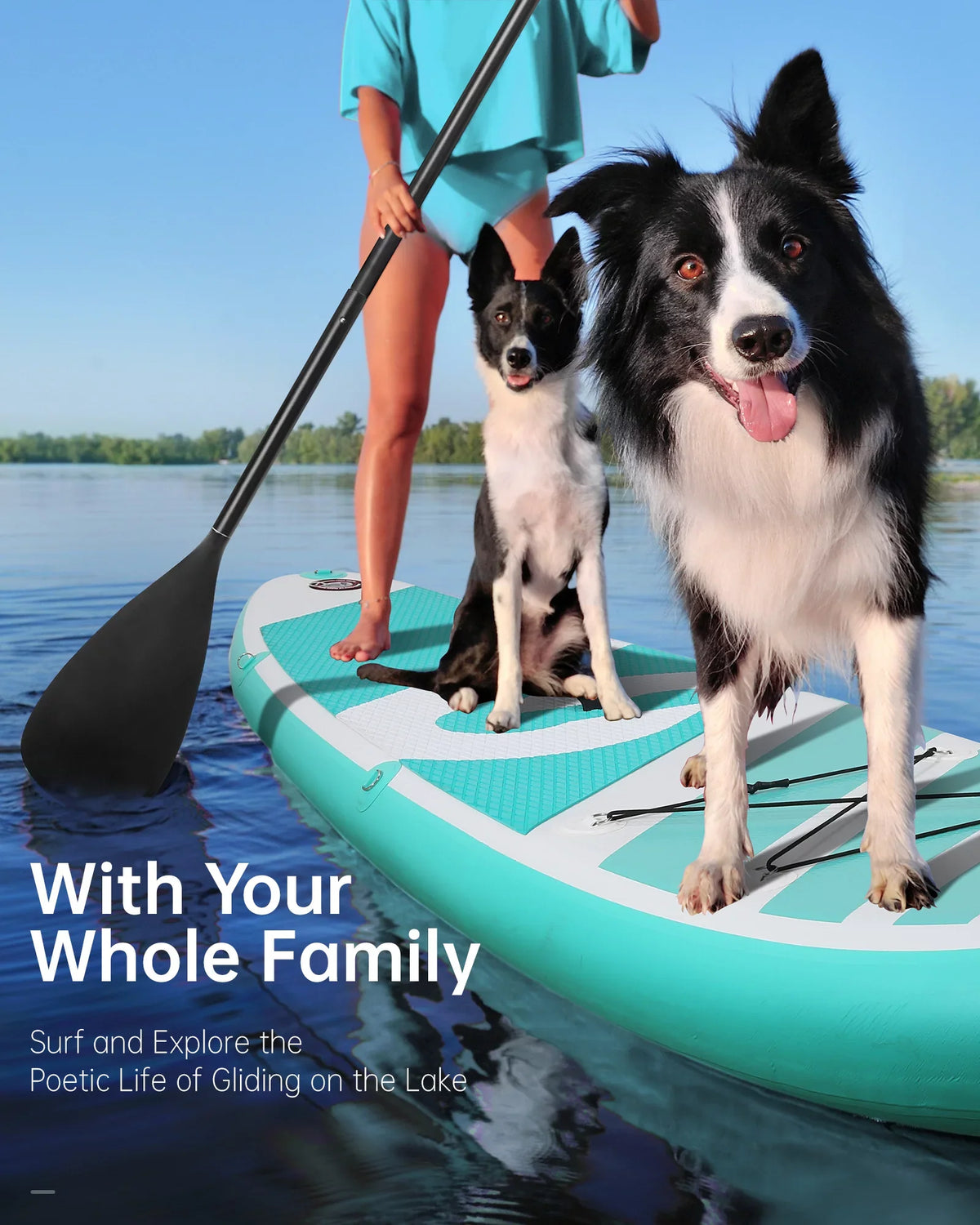 for Board Paddle Summer Board Adults with SUP 120"x30"x6" Board Inflatable Up Stand Youth & Paddle