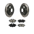 Cooper Disc KDS-100459 Coated Auto Kit Mini Drilled Pads Rear Rotors Brake And Semi-Metallic For Transit - Slotted