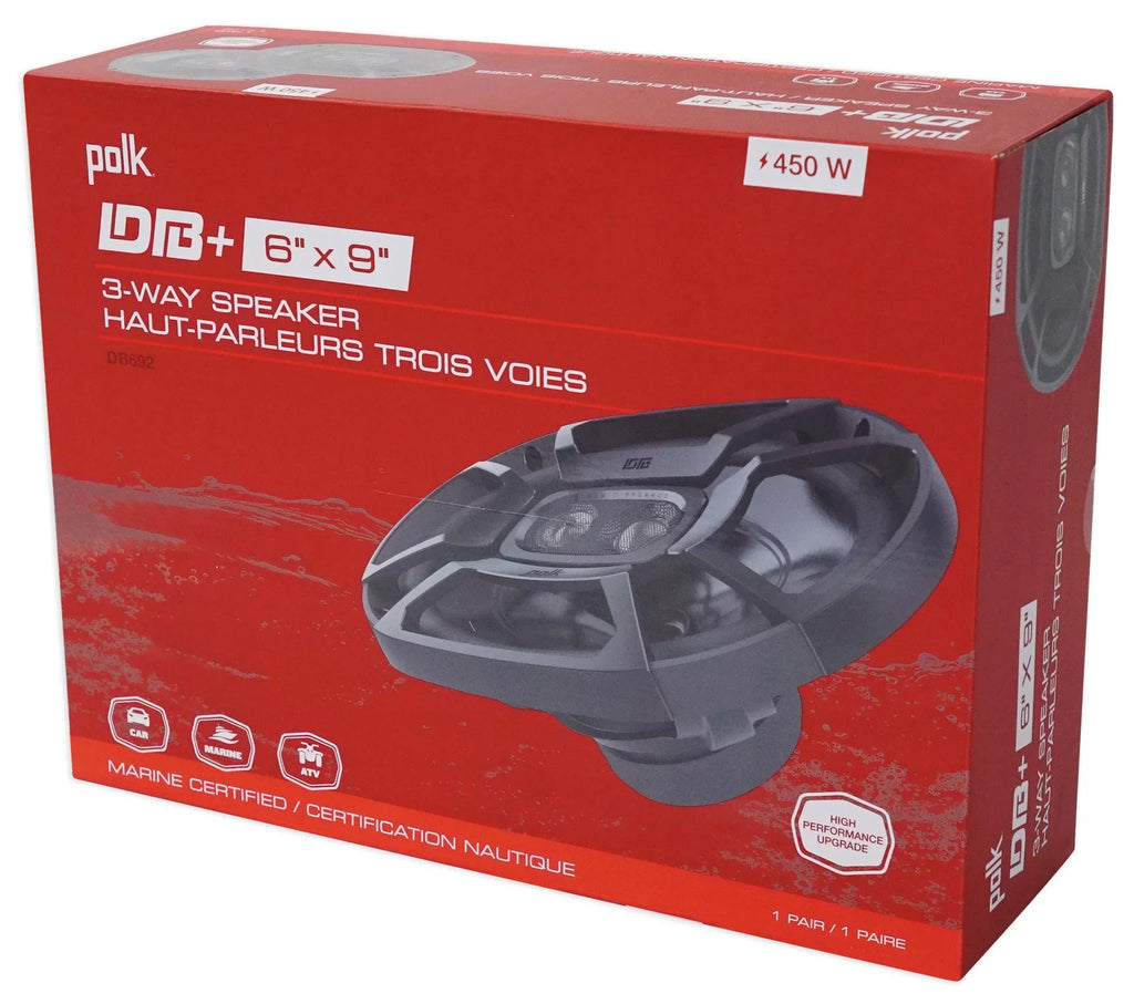 Car Speakers+Headphones 450w Marine/ATV/Motorcycle/Boat DB692 6X9" Audio Polk 2)