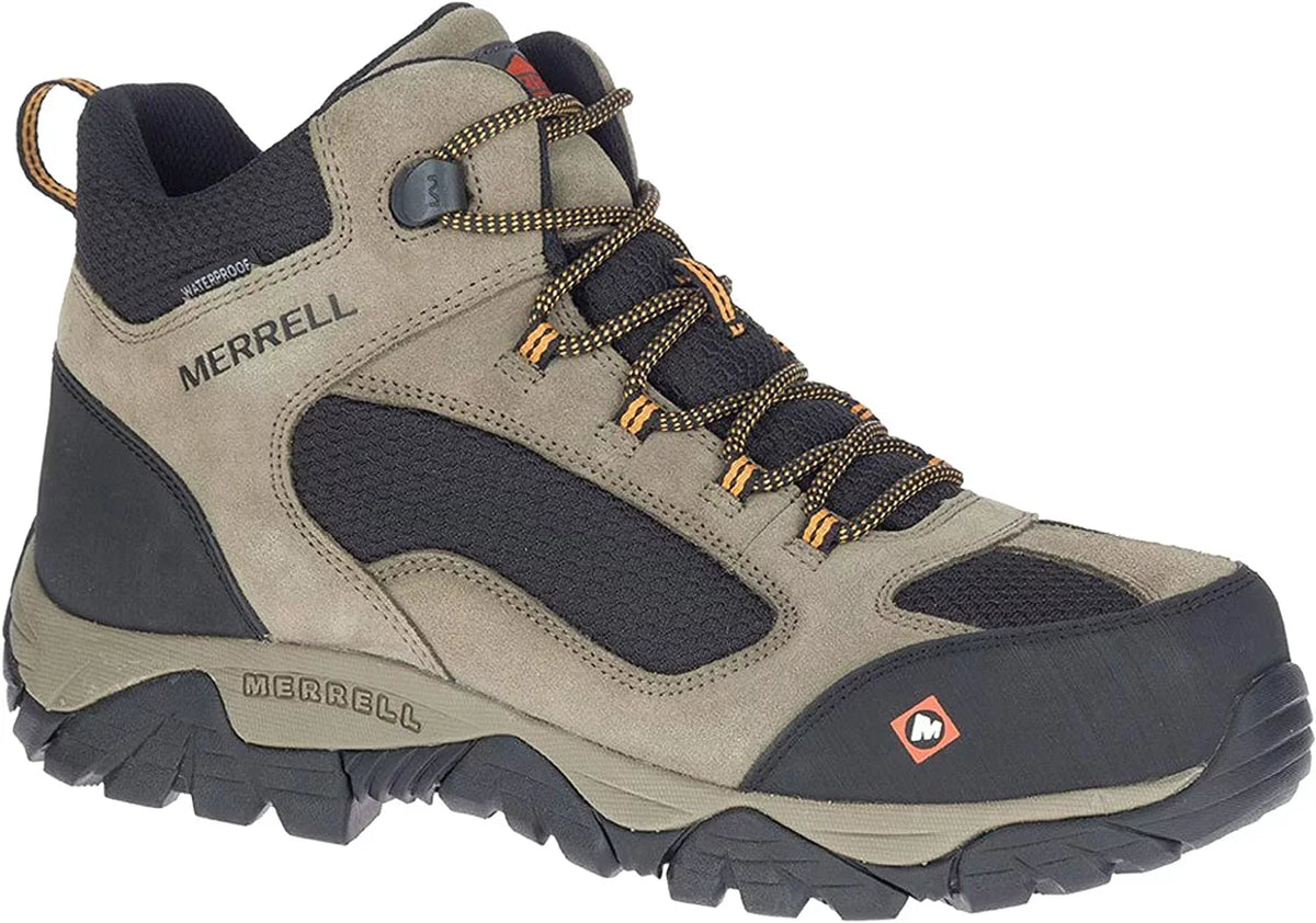 Merrell D(M) Men's Toe Moab Composite Onset US 8 1/2 Boot Work Stone Waterproof