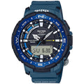 Men's Watch Pro Strap Blue Casio Trek Resin PRTB70-2 Ana-Digi