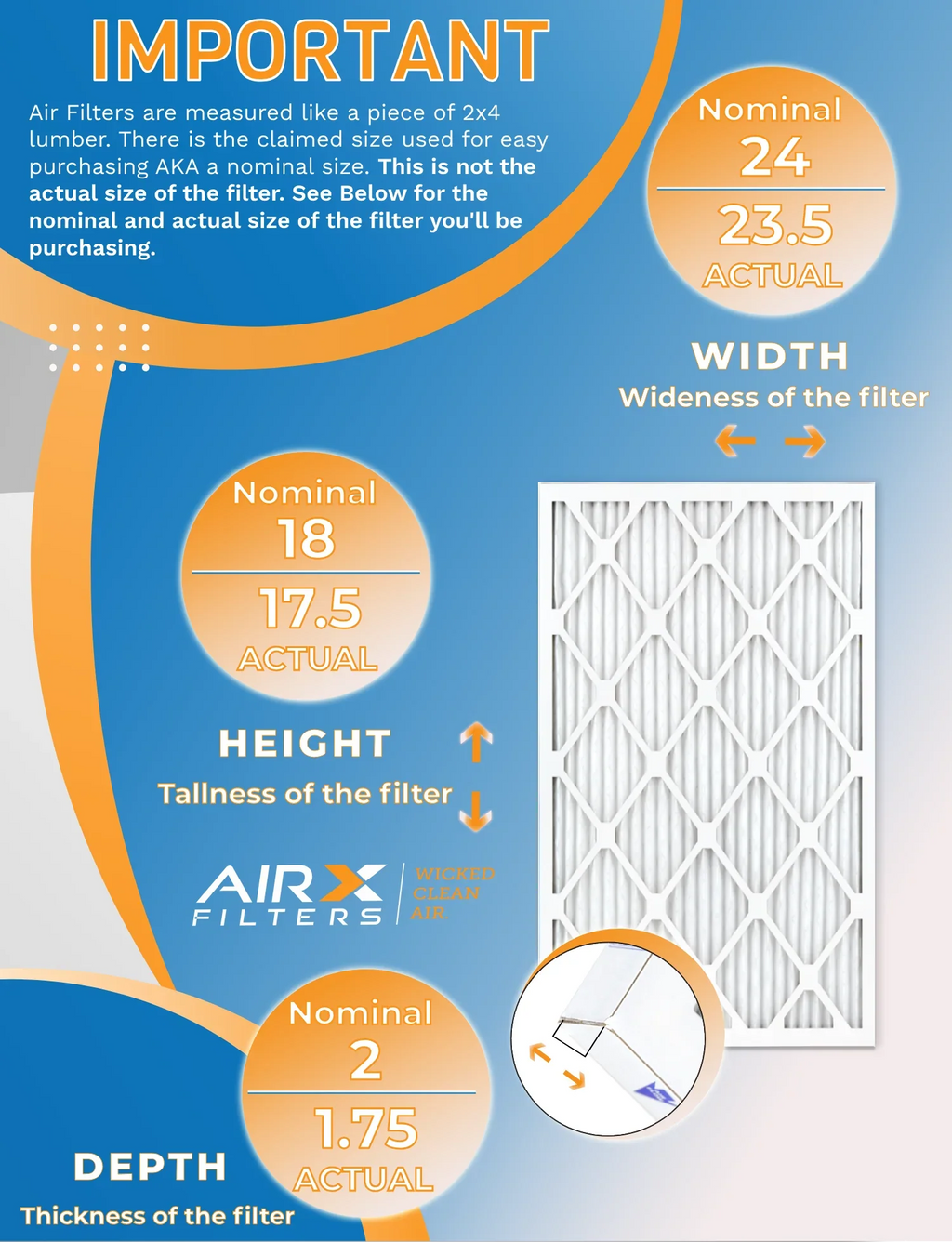 '- Filters 12 1000, 7 USA Furnace CLEAN 18x24x2 FILTERS Filter WICKED AIRX of by Comparable MPR Rating, Made Air MPR 1200 MERV & in AIR. to Pack FPR 11