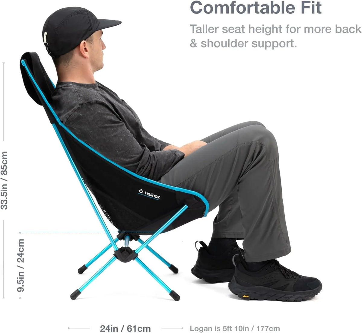 Camping Chair Ultralight, Chair, with Bandana, High-Back, Two YANPO Pockets Rainbow Collapsible