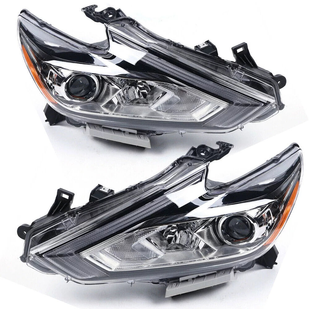 Right 2016 Chrome Headlights 2018 for + Left Housing 2017 Nissan Pair Altima