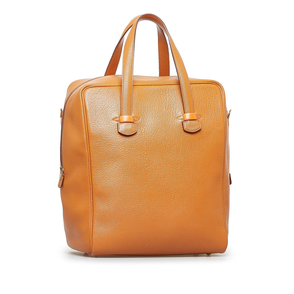 Calf Leather Hermès Unisex Tote Galop Pre-Owned Bag Authenticated Brown (Good)