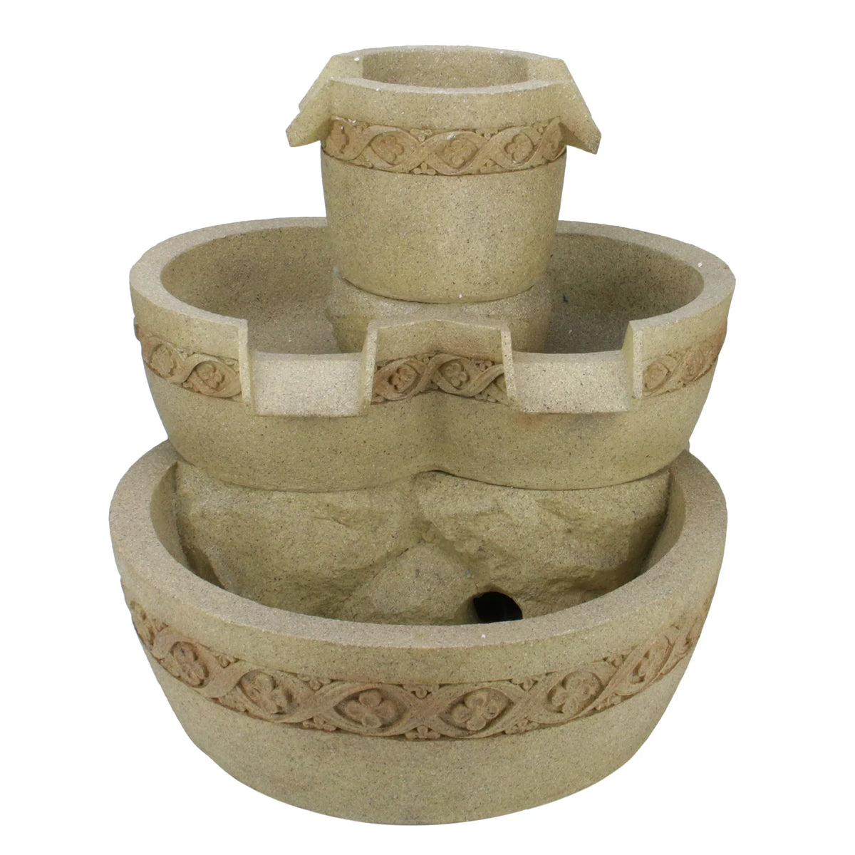 Garden Brown Fountain Northlight Three liquid Prelit - Floral LED Tier 18.25" Bowl exterior Decoration