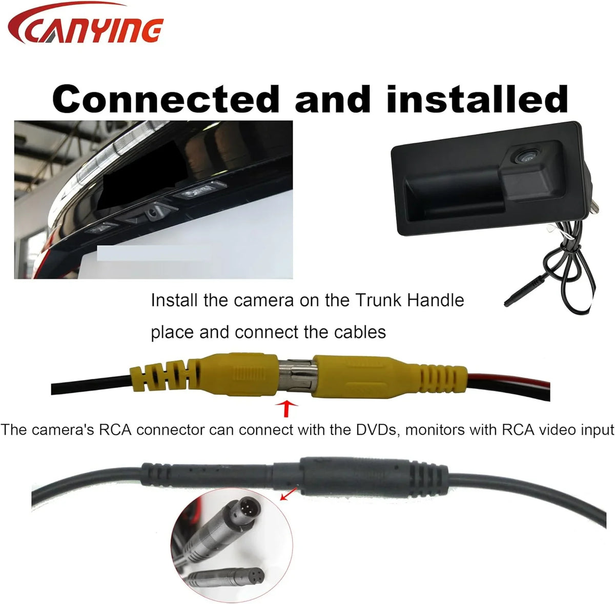A4 Q5 Tiguan Car Camera for for Golf Pat Handle VW View Pat Touran Rear Q3 Canying Audi A5 Camera Trunk S5 HD
