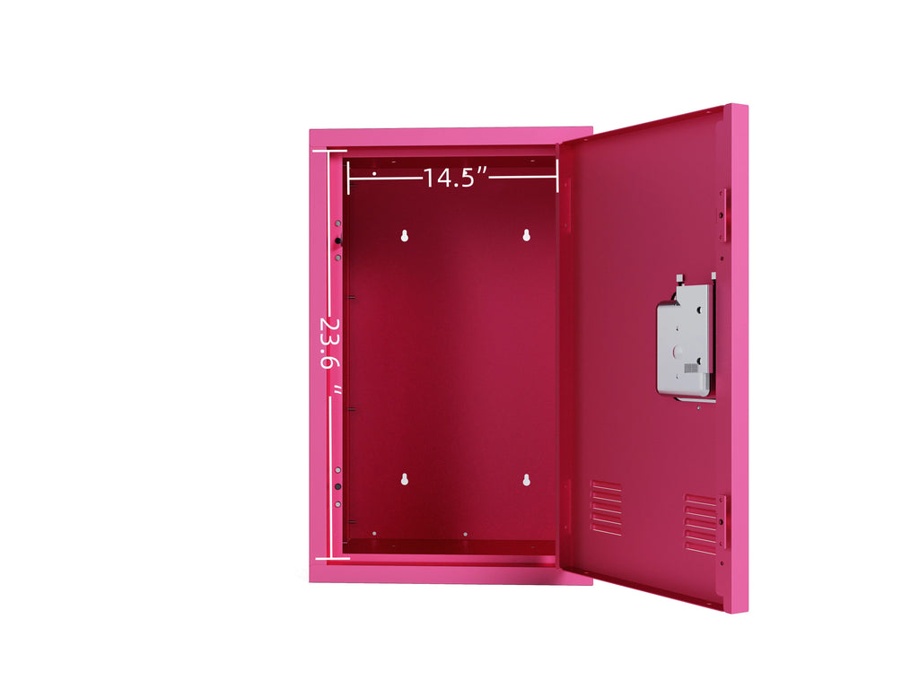 Required Employees,Office,Kids Metal Locker Locker with Red),Easy 24" (Rose Locker,Lockable Cabinet, Storage Assembly Small 1 Storage Storage Locker Cabinet,for H Cabinet Metal Doors, - Assembly